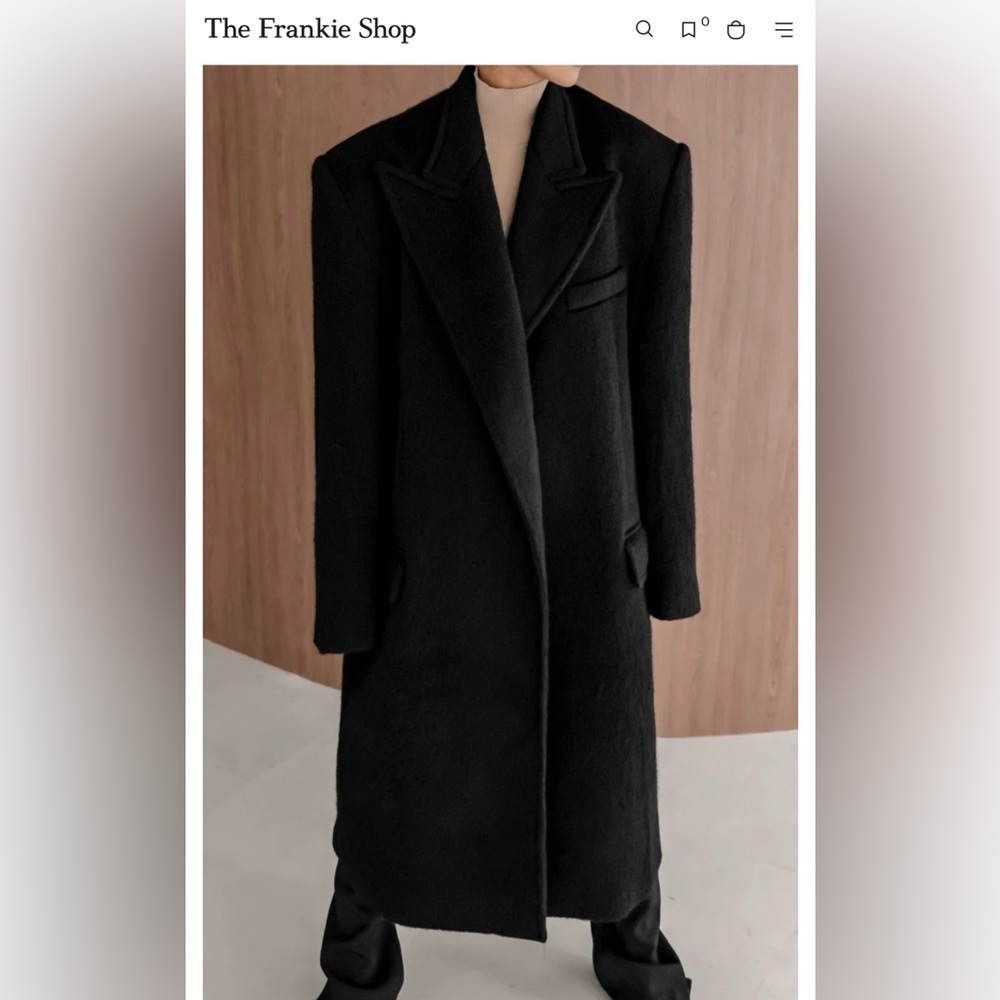 The Frankie Shop John Oversized Coat Black